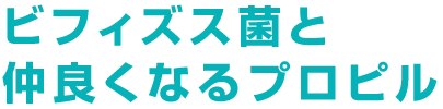 ビフィズス菌と仲良くなるプロピル